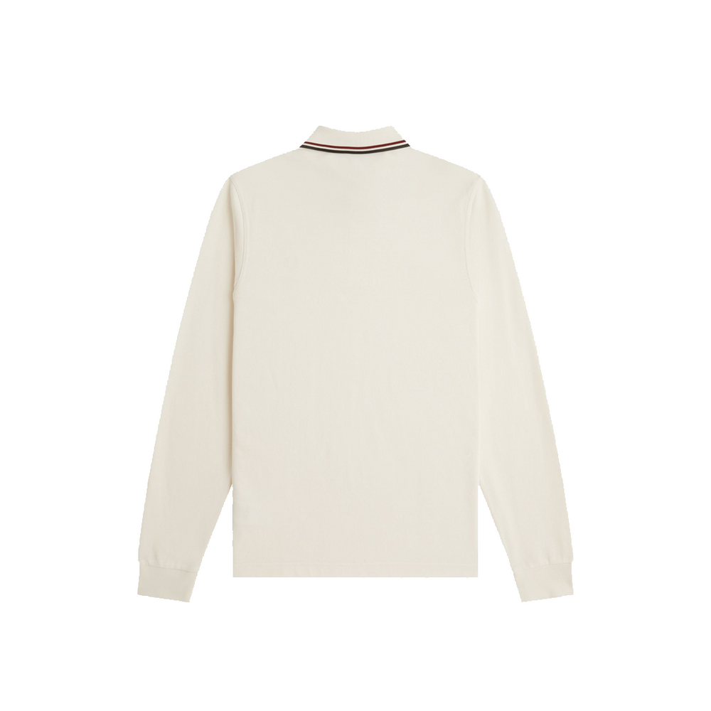 LS TWIN TIPPED FRED PERRY SHIRT ECRU
