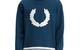 LAUREL WREATH PATCH SWEATER MOD BLUE