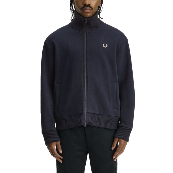CHUNKY ZIP-THROUGH SWEATSHIRT NAVY