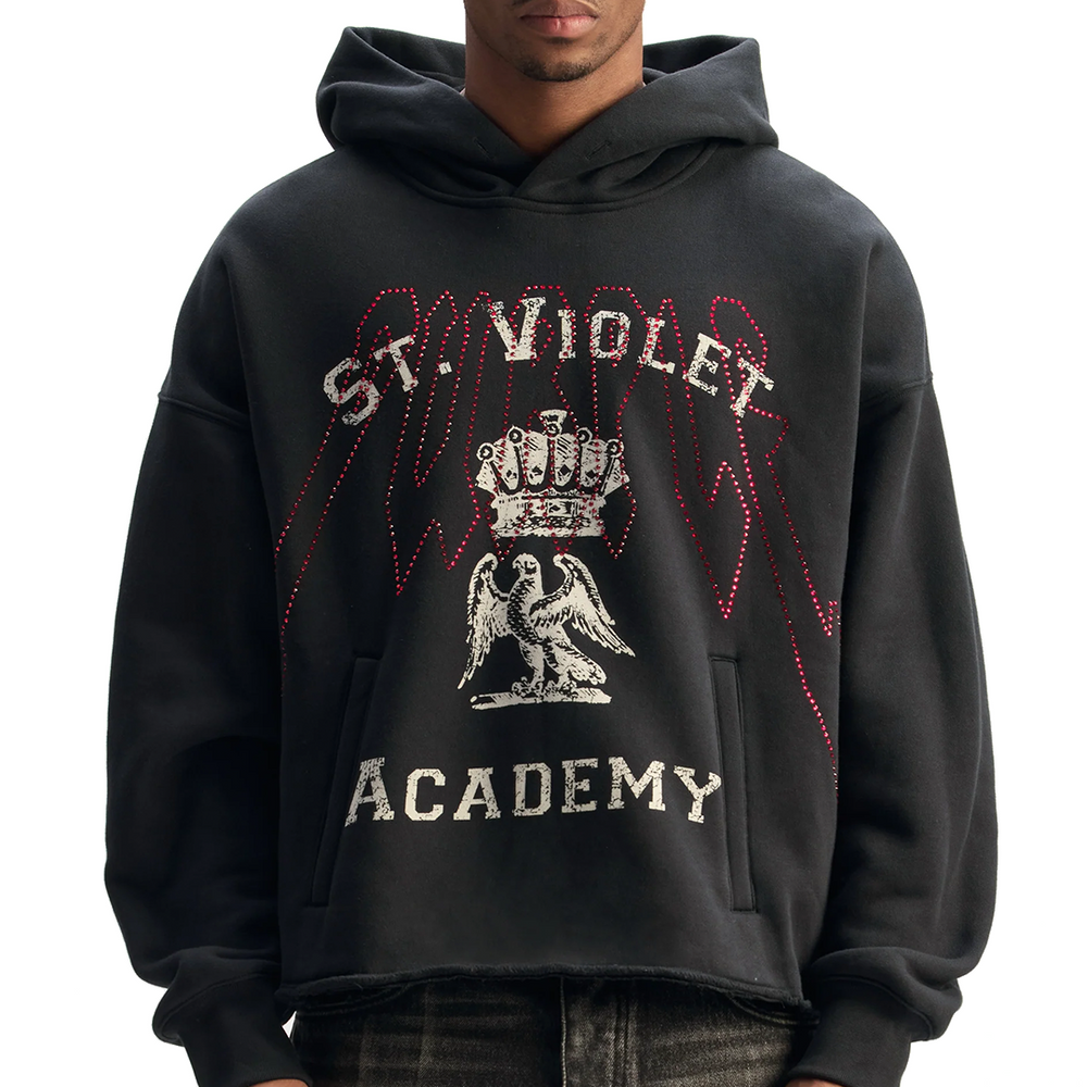 ST. VIOLET CRYSTALS HOODIE BLACK