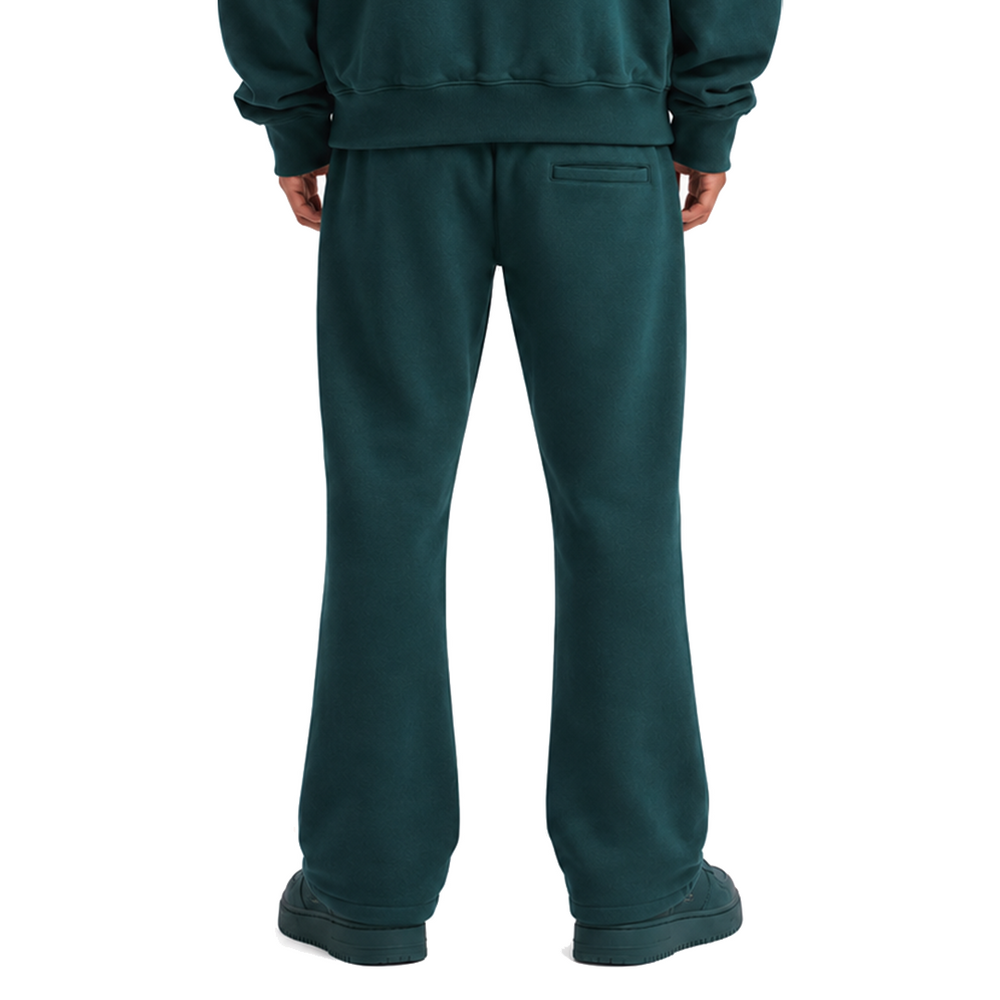 HALF & HALF FLARED PANTS GREEN