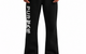 HALF & HALF FLARED PANTS BLACK