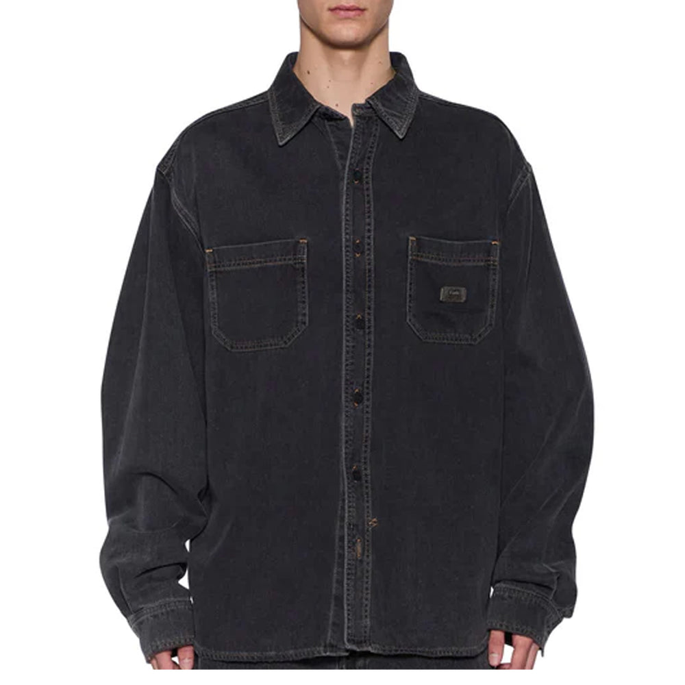 VULTURE DENIM LONG SLEEVE SHIRT BAXTER BLACK