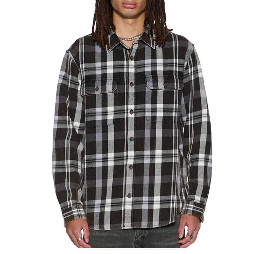 ROSEBOWL LONG SLEEVE SHIRT 1999 BLACK CHECKERED