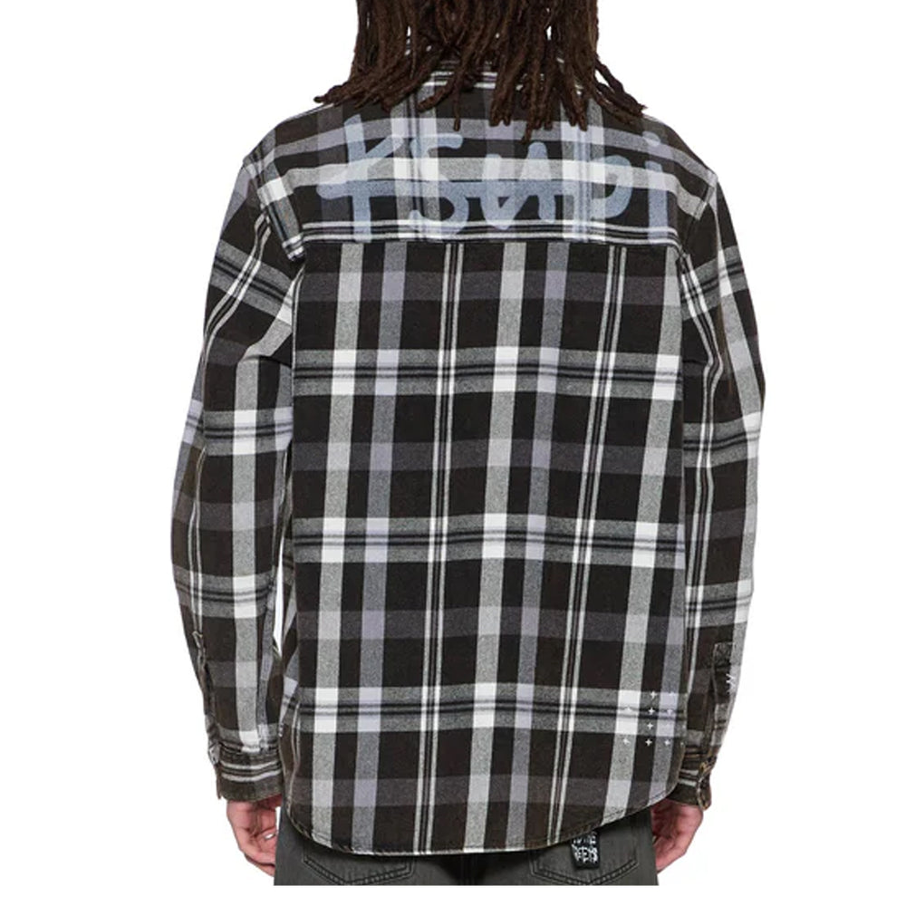 ROSEBOWL LONG SLEEVE SHIRT 1999 BLACK CHECKERED