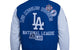 LOS ANGELES DODGERS AREA CODE M RIB WOOL VARSITY JACKET DARK BLUE