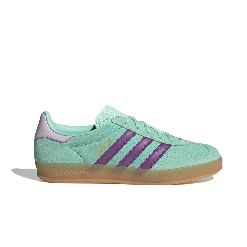 WOMEN'S GAZELLE INDOOR CLEAR MINT/ACTIVE PURPLE NRML WOMEN'S GAZELLE INDOOR CLEAR MINT/ACTIVE PURPLE NRML