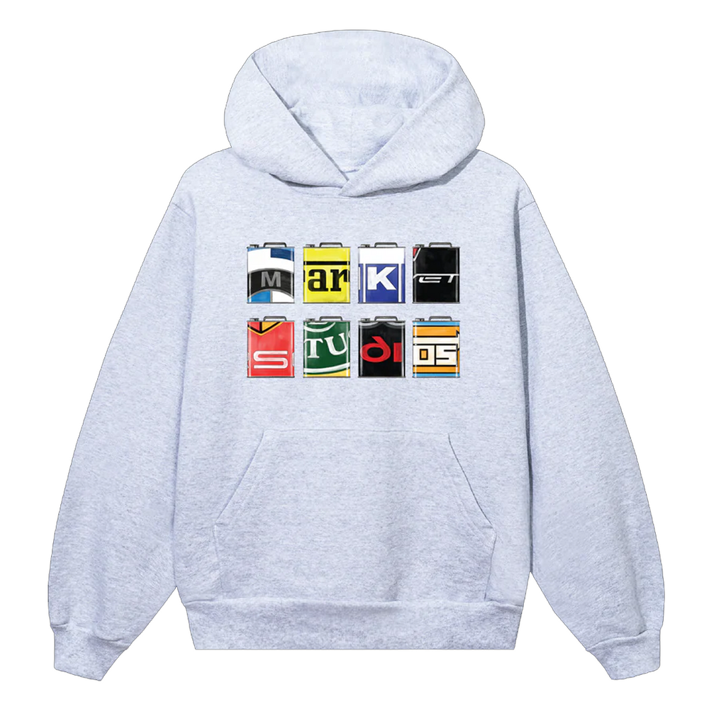 OIL CAN HOODIE ASH GREY