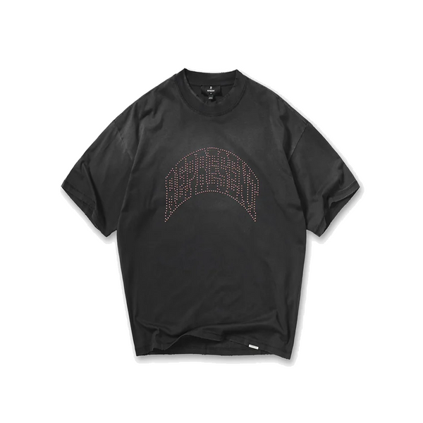 EMBELLISHED T-SHIRT STAINED BLACK