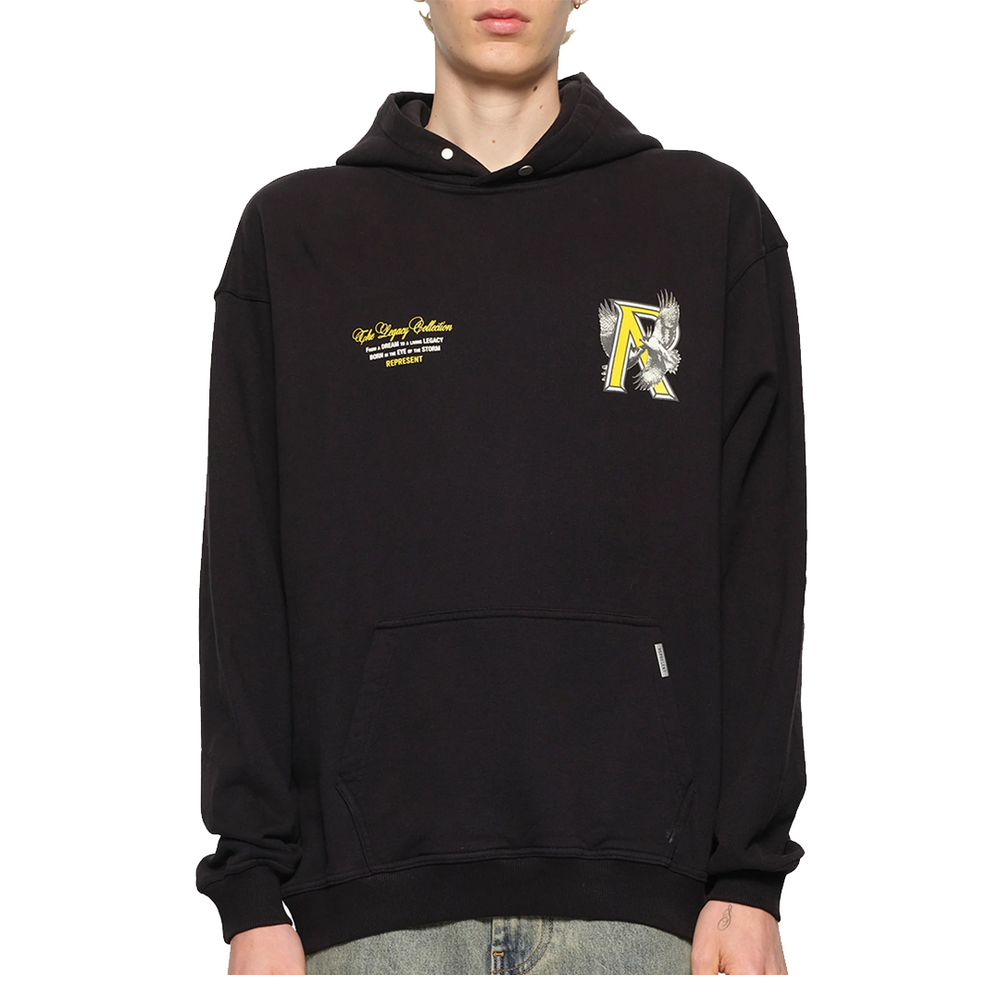 LEGACY FALCON HOODIE JET BLACK