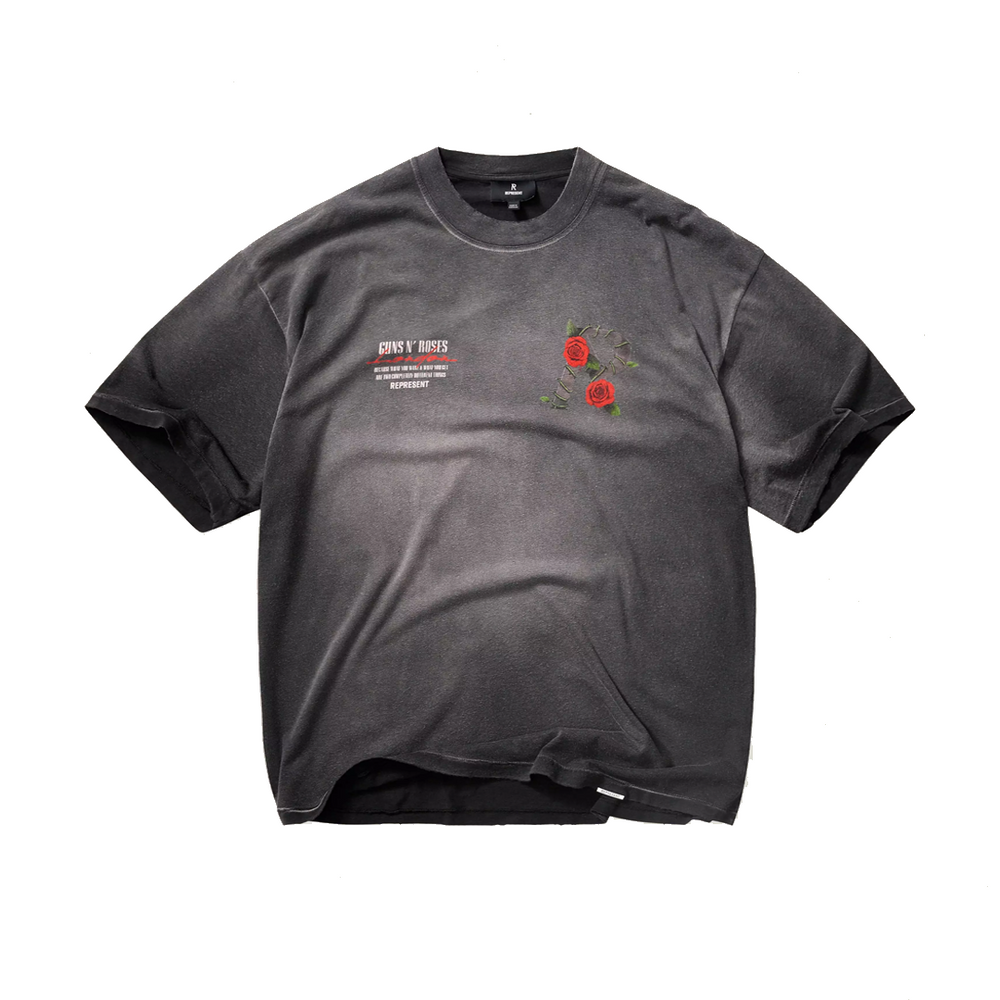 GUNS N'ROSES TOUR T-SHIRT STAINED BLACK