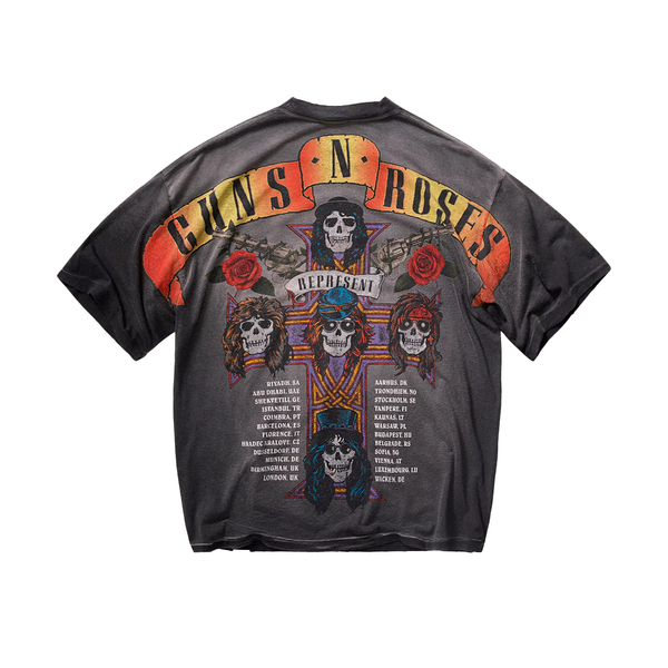 GUNS N'ROSES TOUR T-SHIRT STAINED BLACK