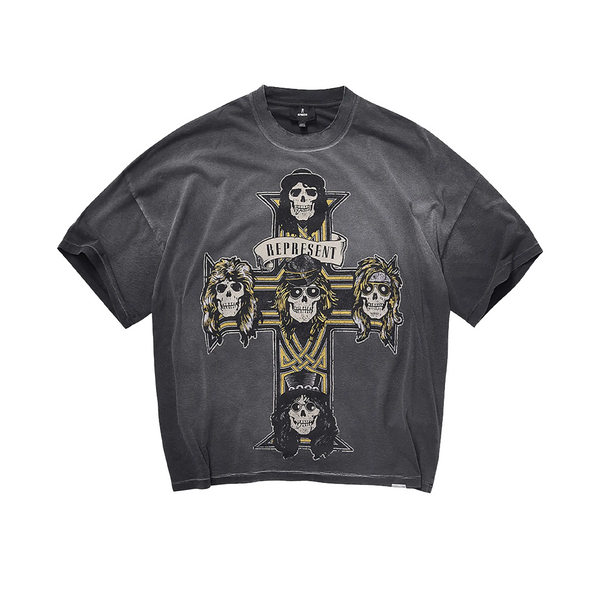 guns n,roses tシャツ GUNS N' ROSES CROSS T-SHIRT STAINED BLACK – NRML