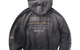 GUNS N' ROSES CROSS ZIP THROUGH HOODIE STAINED BLACK