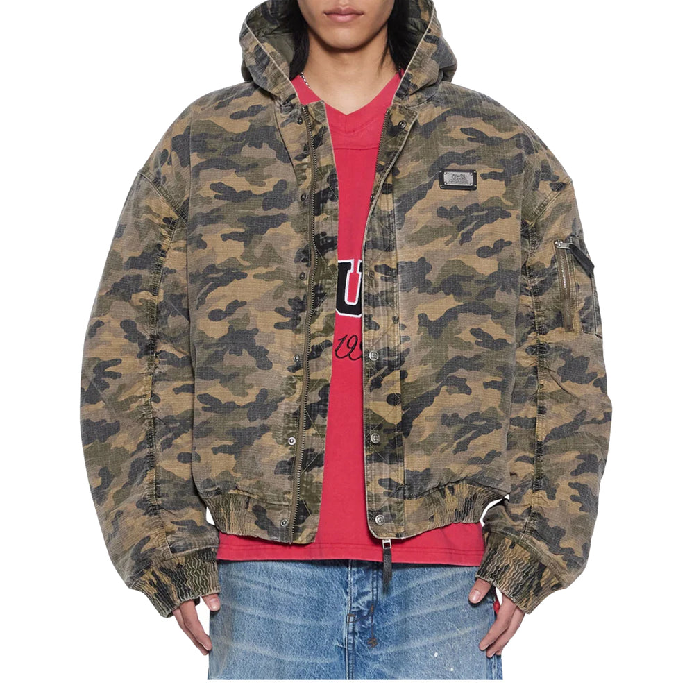 PLATED BOMBER JACKET CAMO