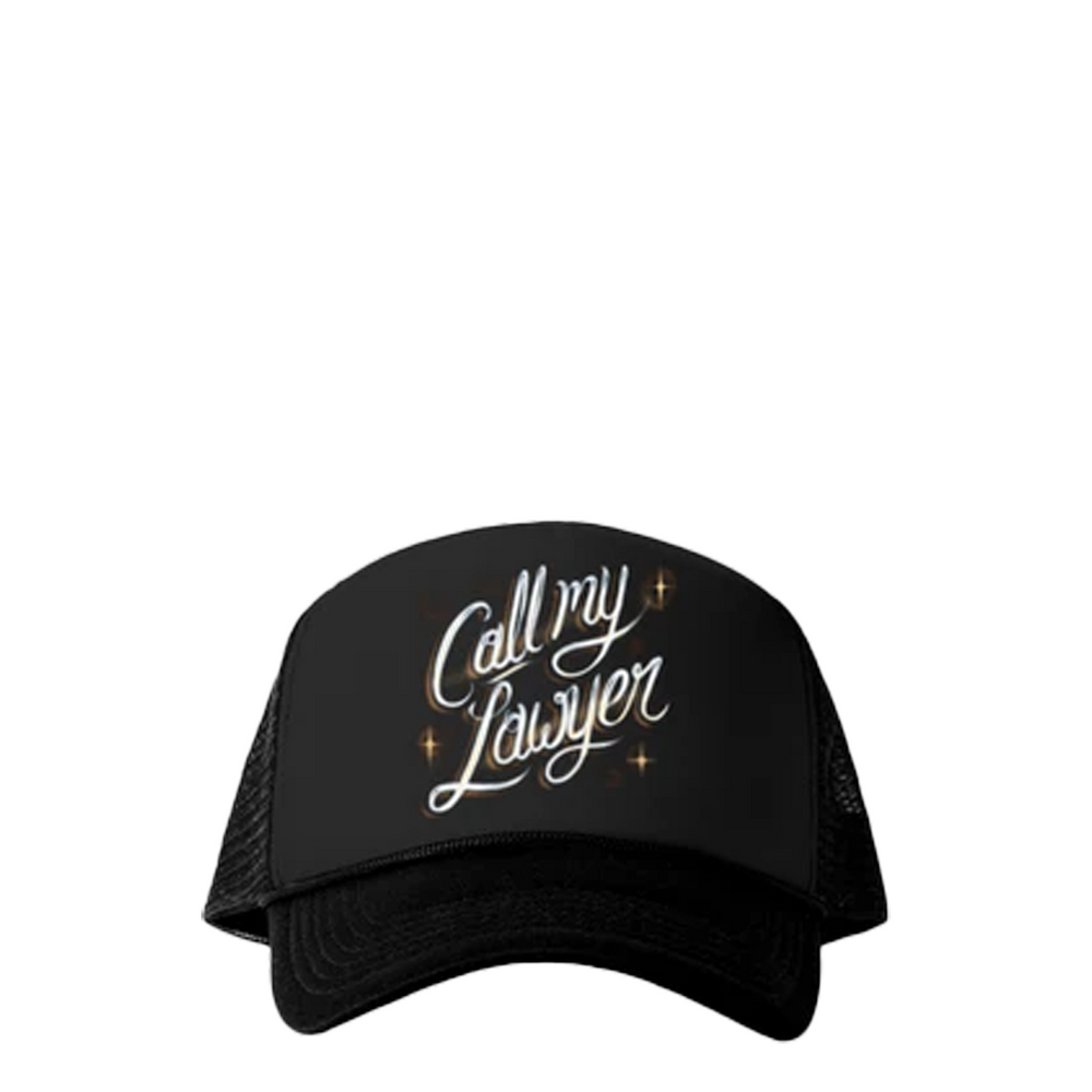 CALL MY LAWYER TRUCKER HAT JET BLACK