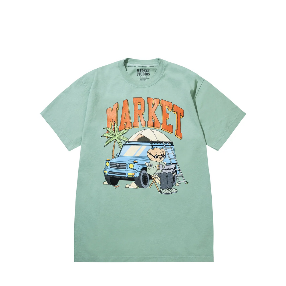 CAR CAMPER T-SHIRT MALACHITE GREEN