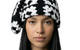 MONO SQUARE CROCHET SOCK HAT BLACK / WHITE
