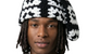 MONO SQUARE CROCHET SOCK HAT BLACK / WHITE
