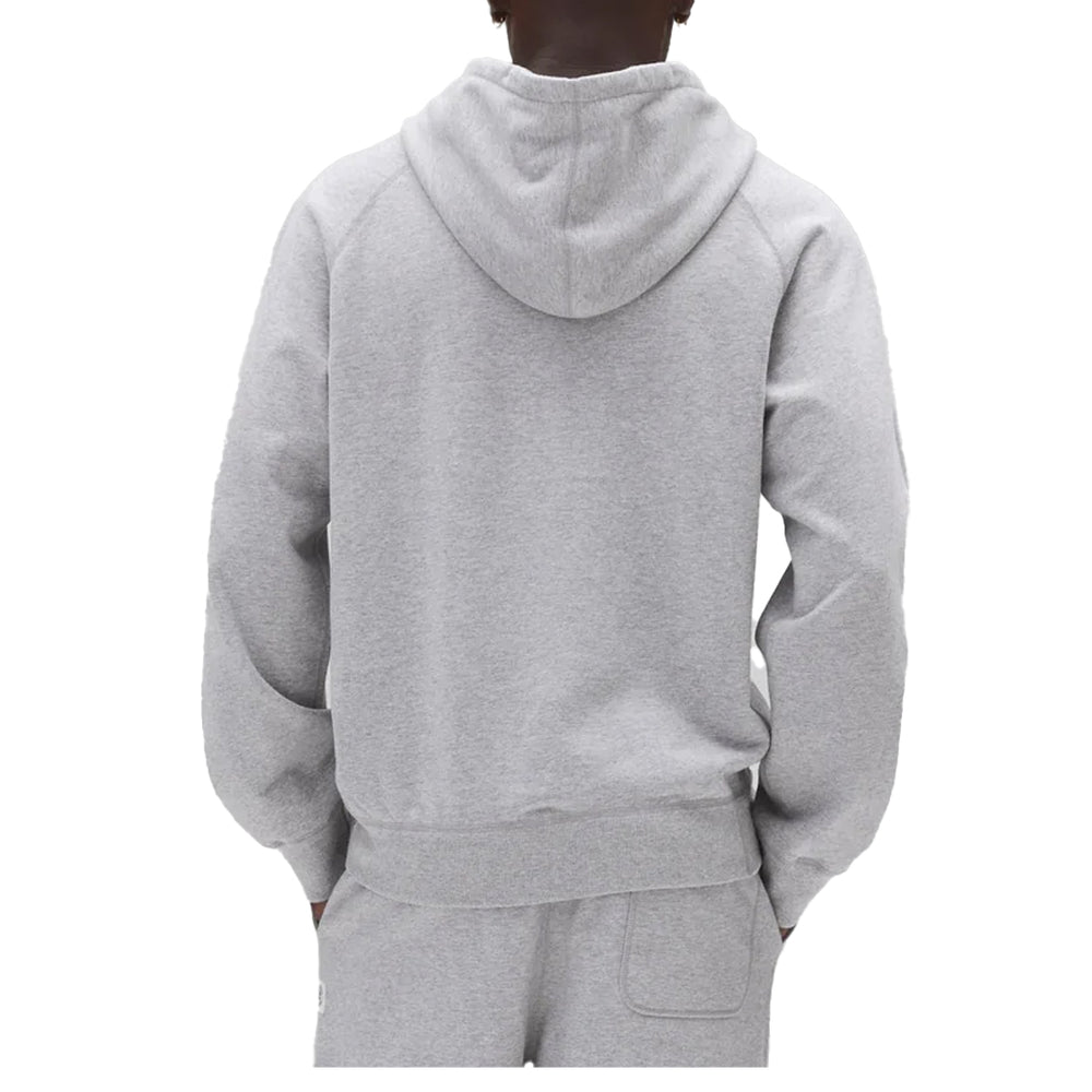 MIDWEIGHT TERRY ARCH LOGO HOODIE HEATHER GREY