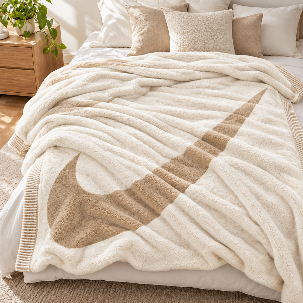 COZY EYELASH KNIT BLANKET CREAM II / WHITE