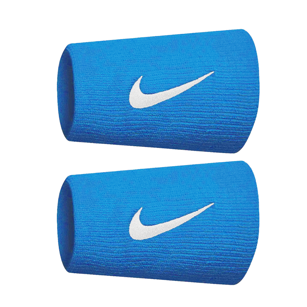 TENNIS PREMIER DOUBLEWIDE WRISTBANDS 2 PACK BLUE/WHITE