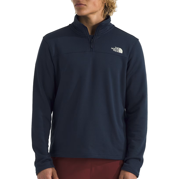 CEDAR TRAIL GRID FLEECE 1/4 ZIP SUMMIT NAVY