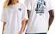 UNISEX BASECAMP BARISTA RELAXED TEE TNF WHITE / PACIFIC TEAL