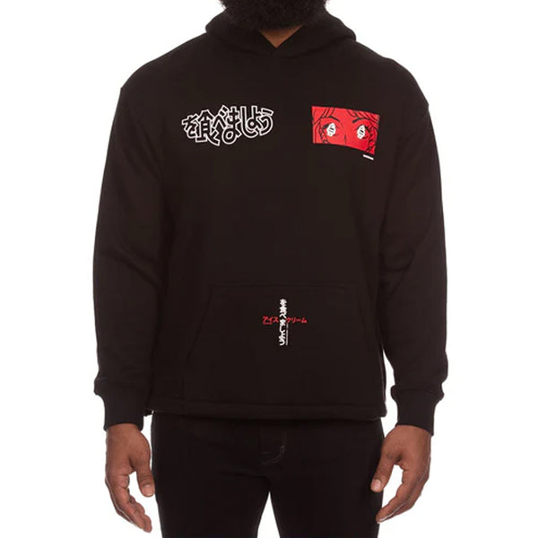 THESE EYES CROPPED HOODIE BLACK