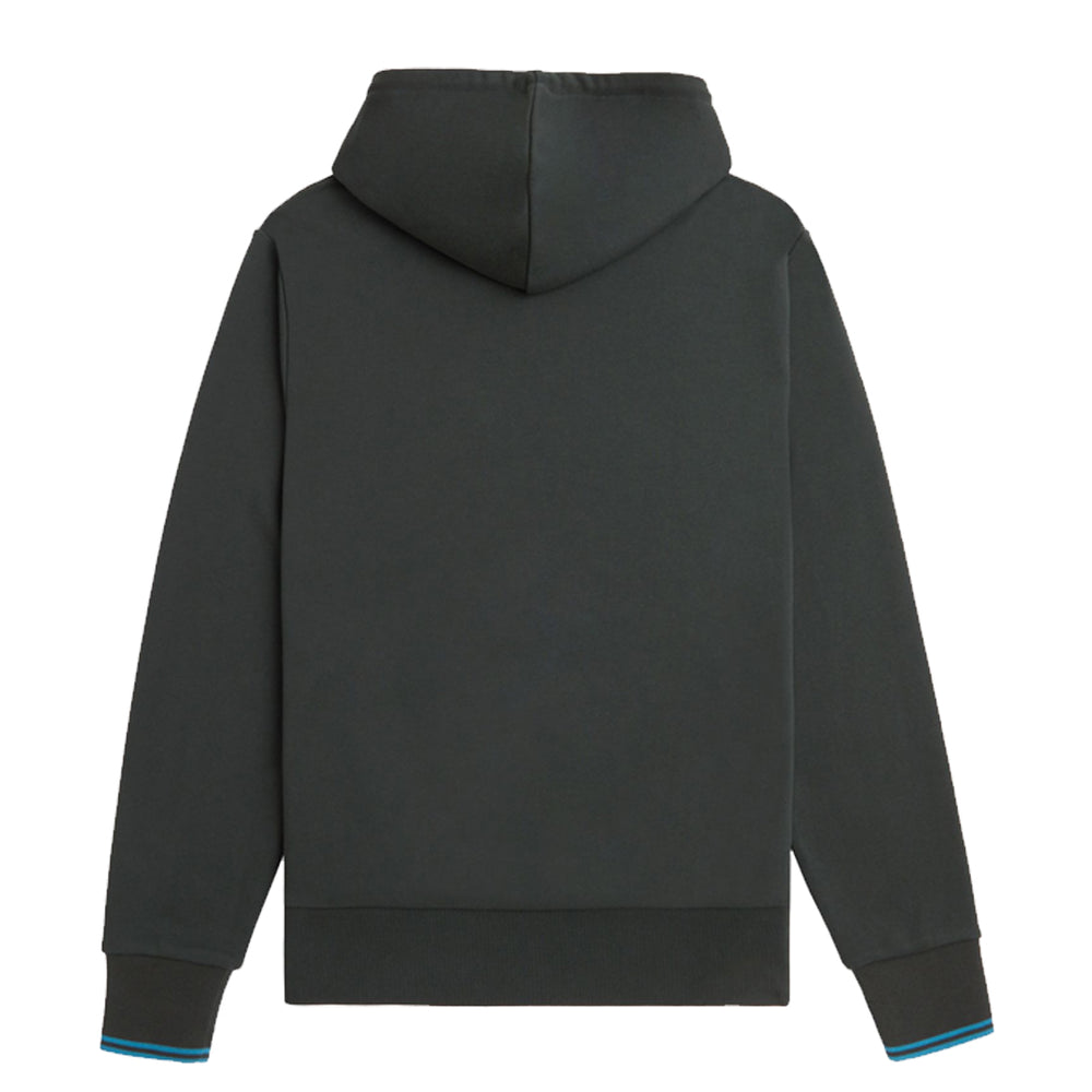 TIPPED HOODED SWEATSHIRT NIGHT GREEN/OCEAN