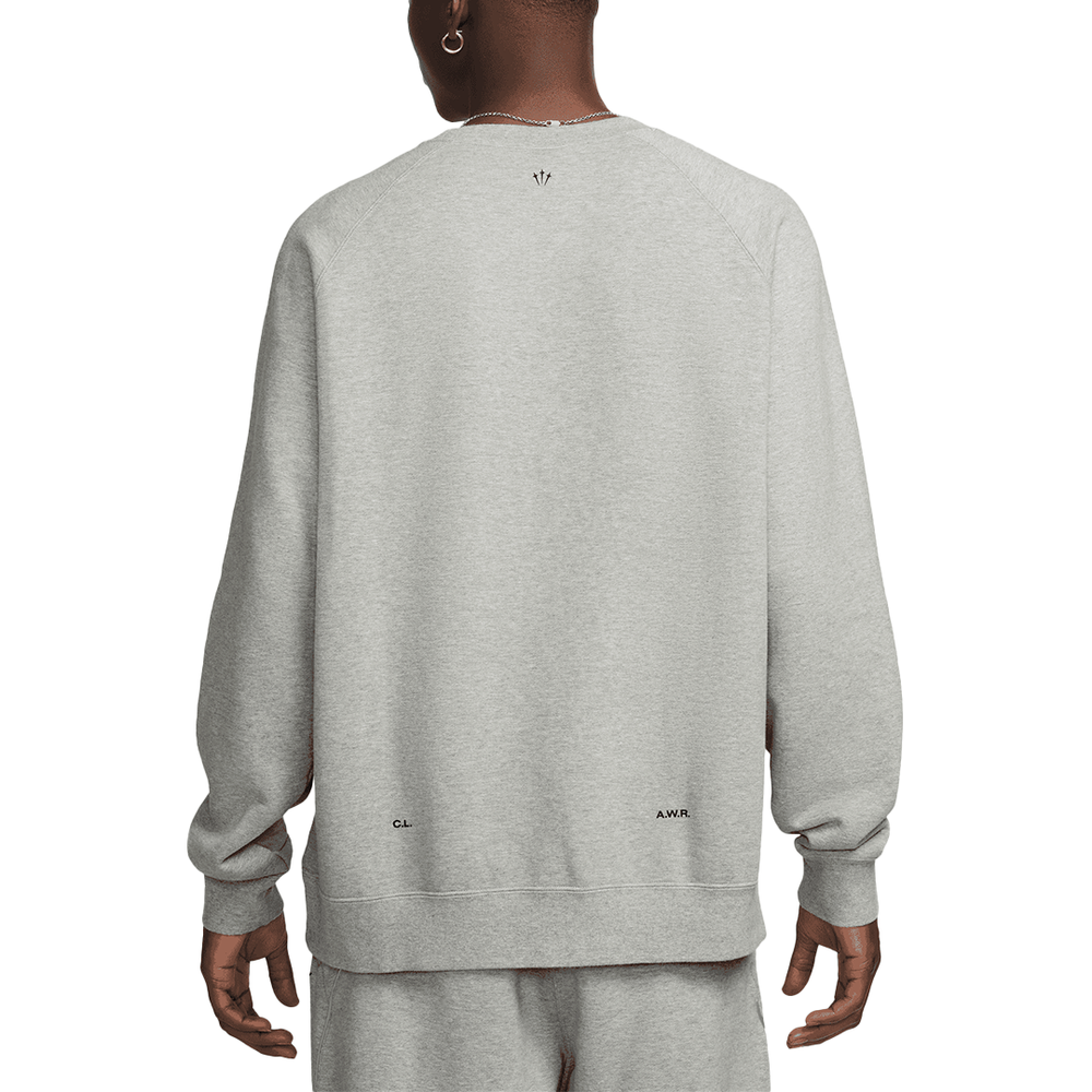 FLEECE CREWNECK DARK GREY HEATHER