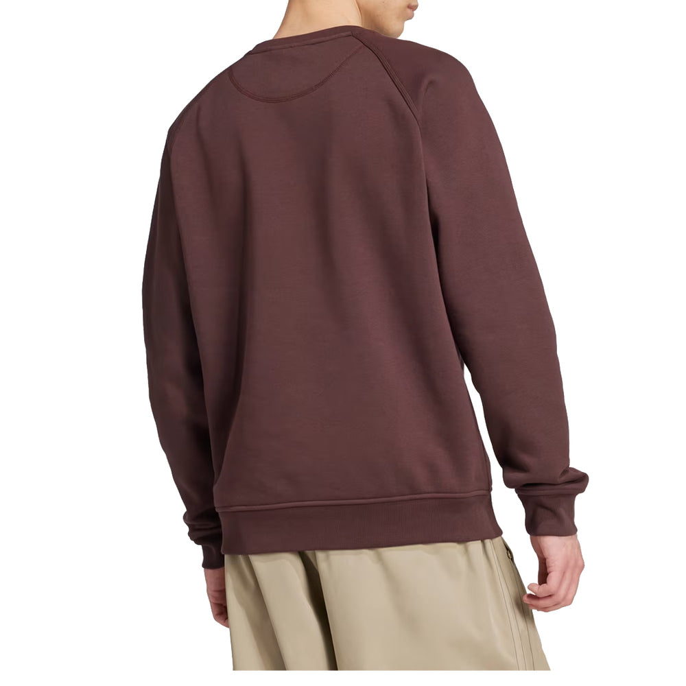 TREFOIL ESSENTIAL CREWNECK SWEATSHIRT SHADOW BROWN