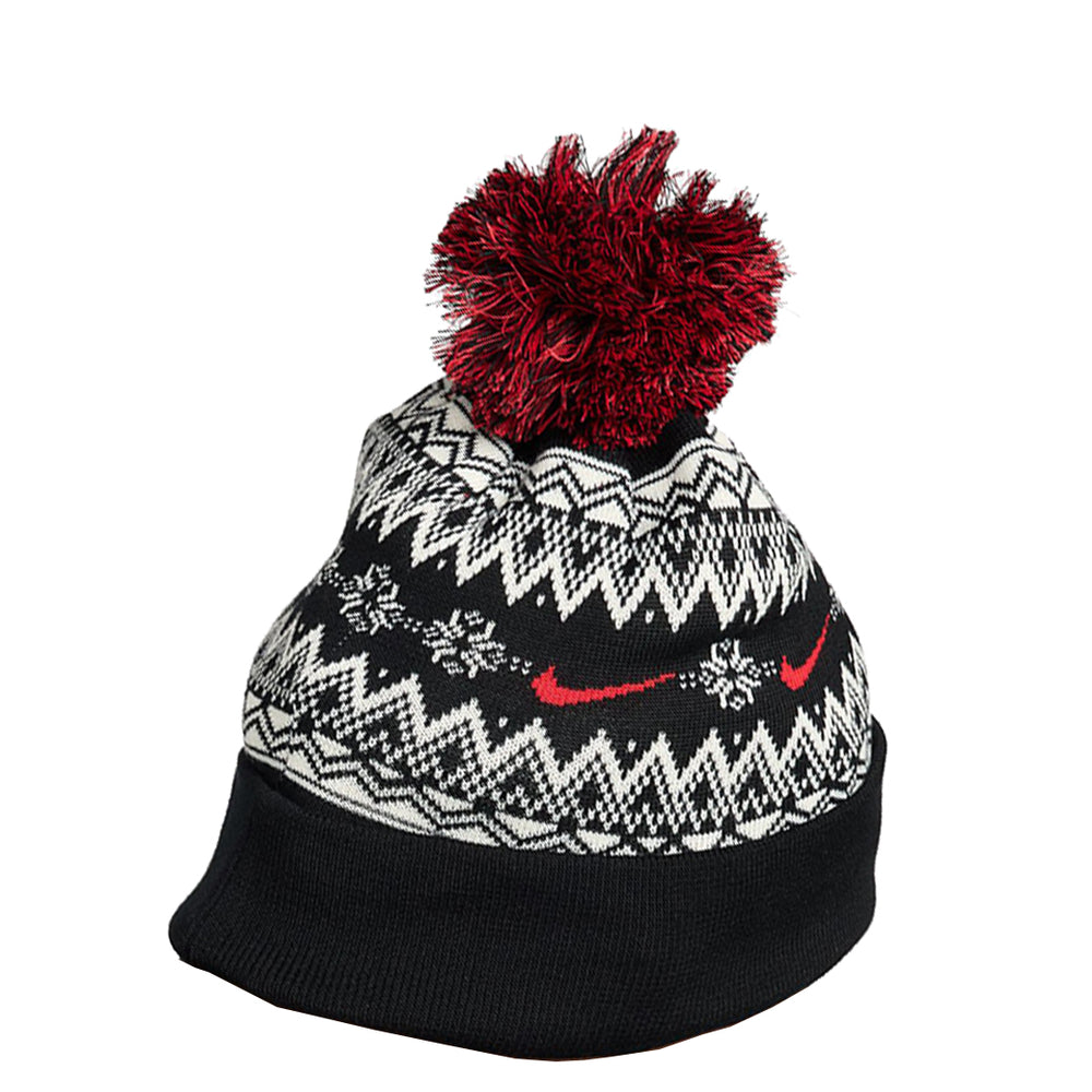 FAIR ISLE PEAK BEANIE BLACK