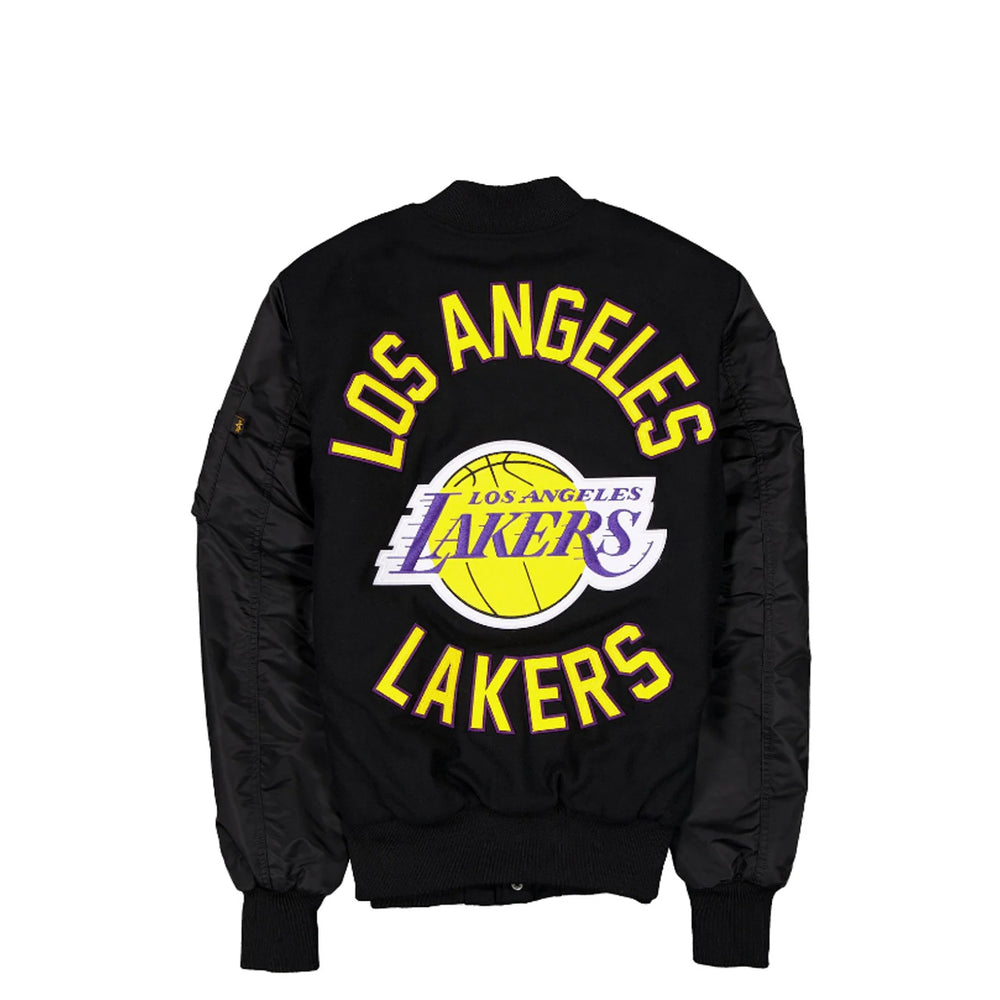 NEW ERA x ALPHA INDUSTRIES LAKERS MA1 JACKET BLACK