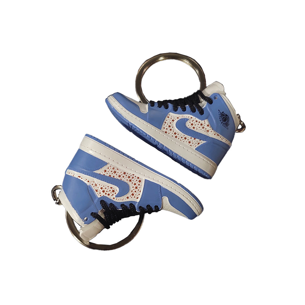 AJ1 BLUE/ STAR SNEAKER KEYCHAIN