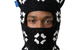 OBSIDIAN CROCHET SKI MASK BLACK / WHITE