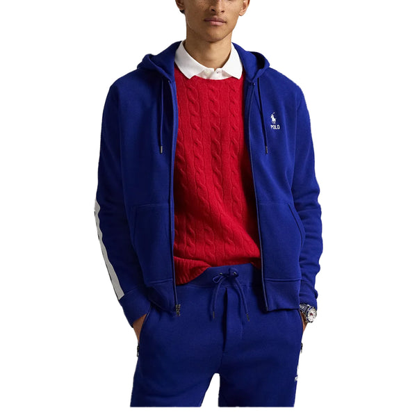 DOUBLE KNIT FULL ZIP HOODIE ROYAL BLUE