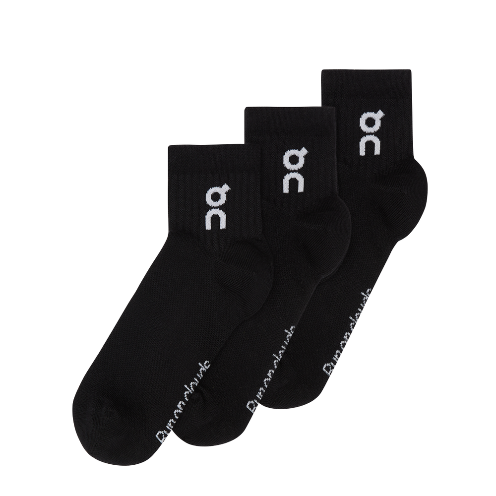 LOGO SOCK MID 3P BLACK