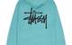 BASIC STUSSY ZIP HOODIE OCEAN