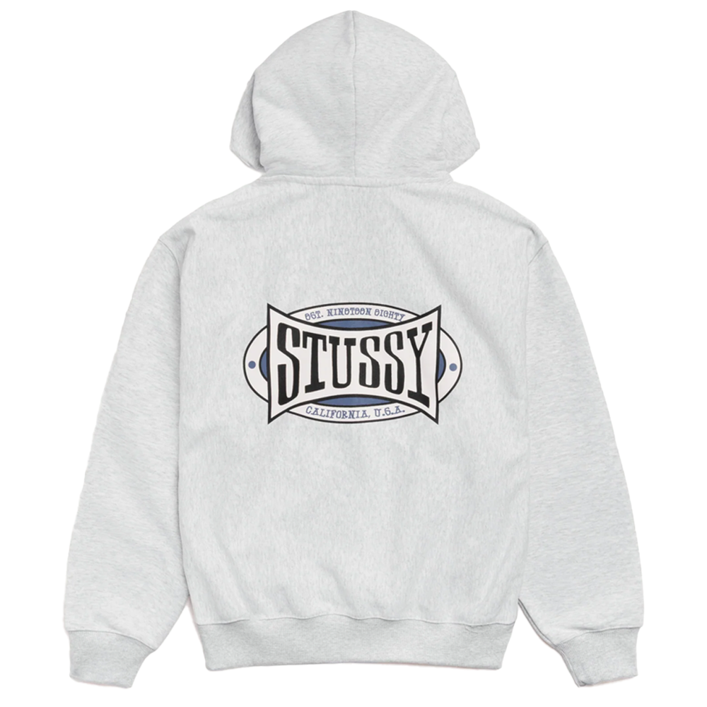 CHAMPION OVAL ZIP HOODIE ASH HEATHER