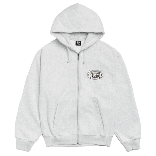 CHAMPION OVAL ZIP HOODIE ASH HEATHER
