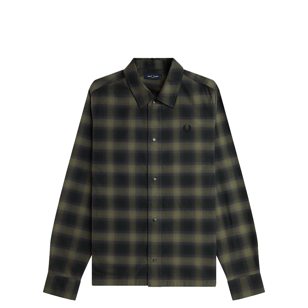 BLURRED TARTAN OVERSHIRT