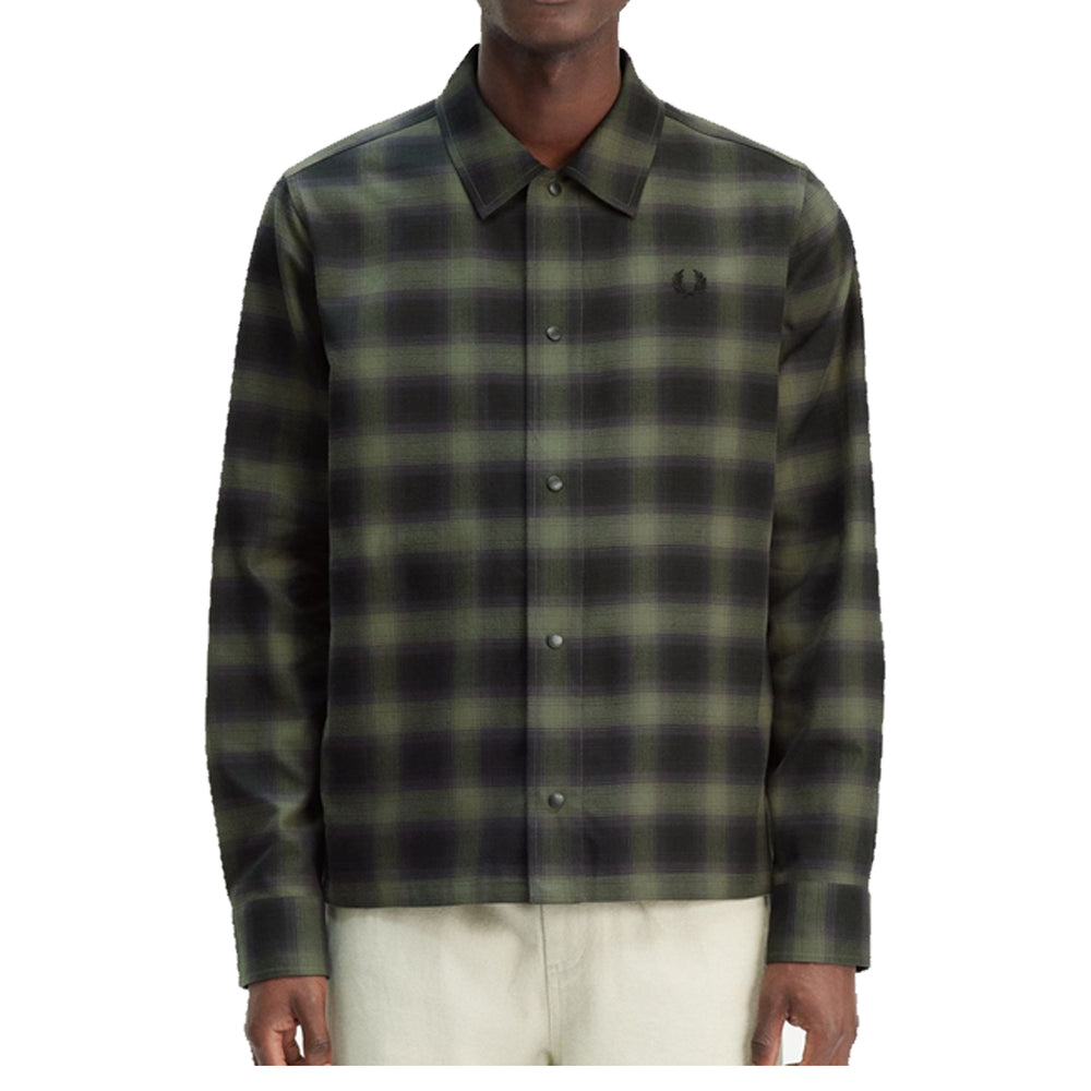 BLURRED TARTAN OVERSHIRT