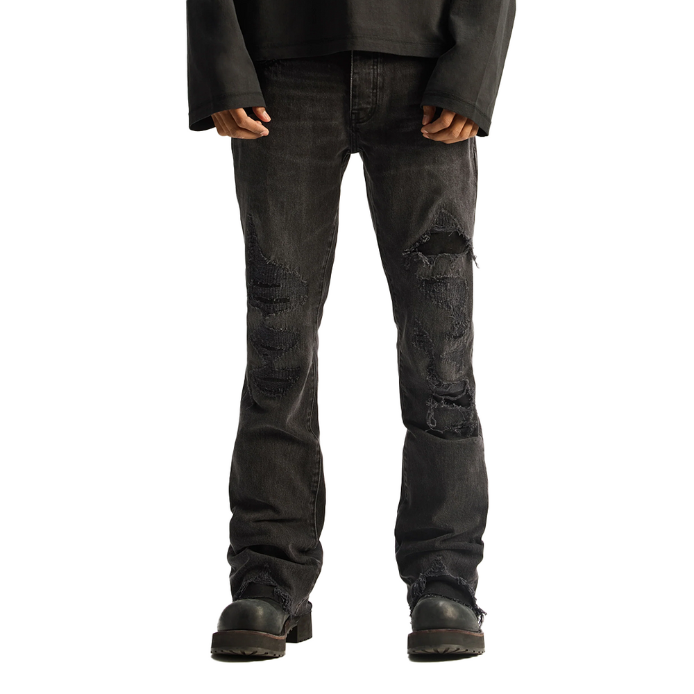 P004 VINTAGE HEAVY DESTROY WASHED BLACK