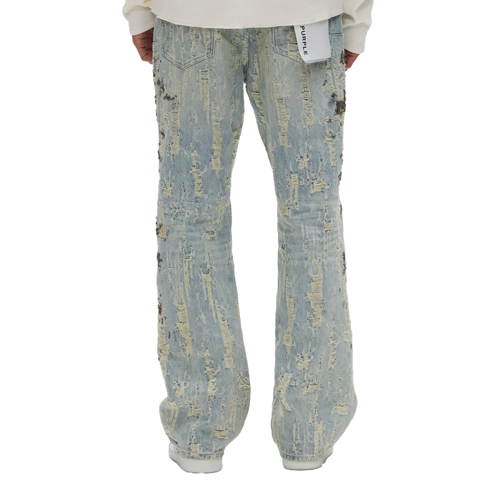 BEAD SPLATTER DESTROYED JEANS