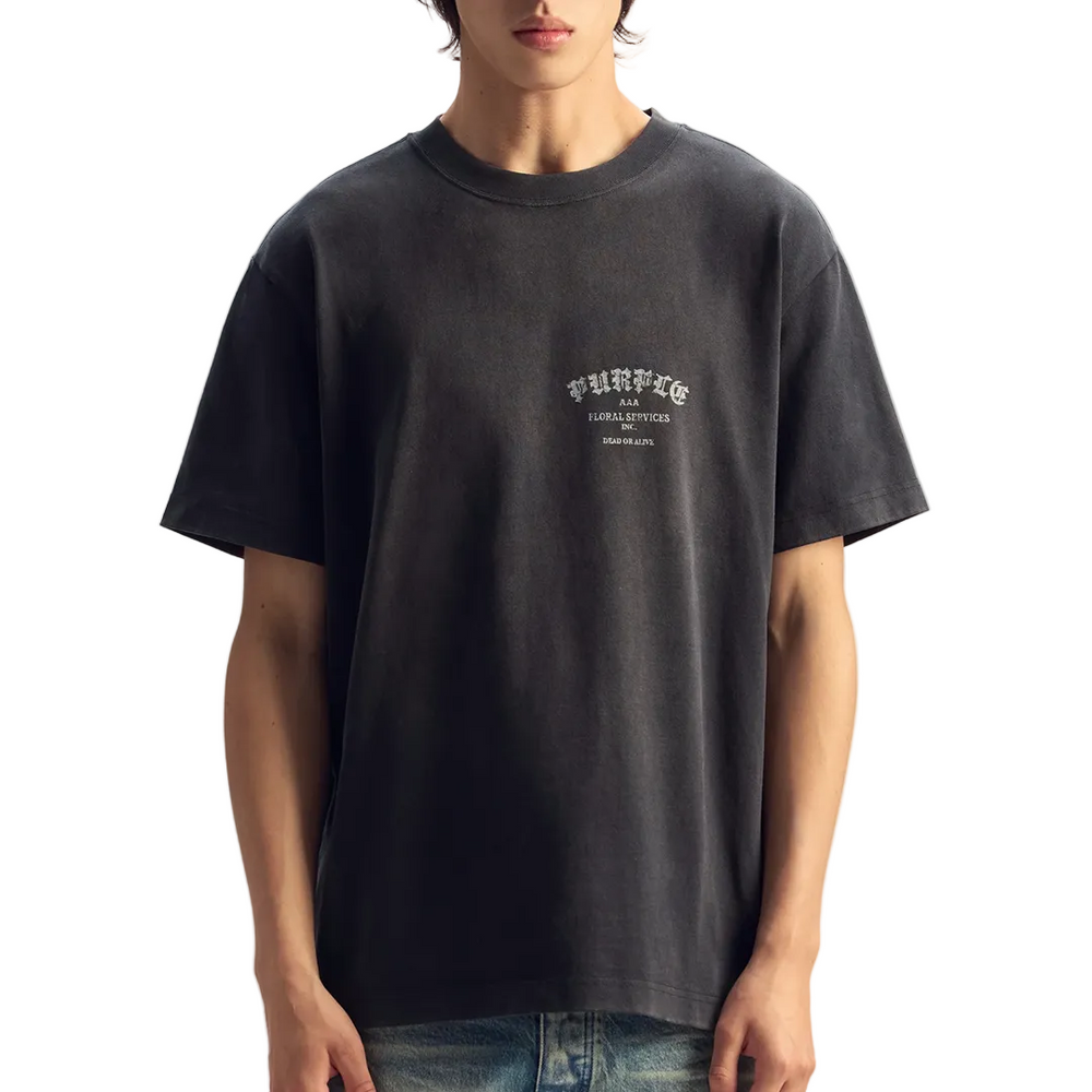 FLOWERS FADE TEE BLACK
