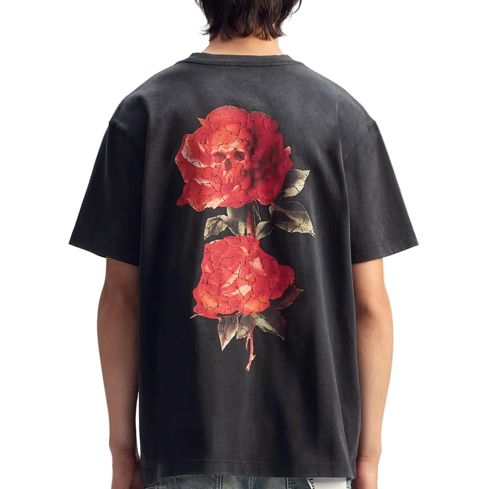 FLOWERS FADE TEE BLACK