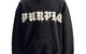 GOTHIC WORDMARK STITCH HOODIE BLACK
