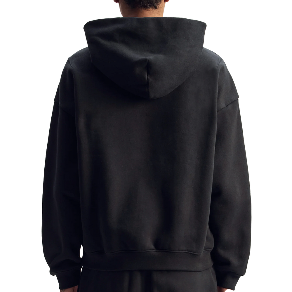 GOTHIC WORDMARK STITCH HOODIE BLACK