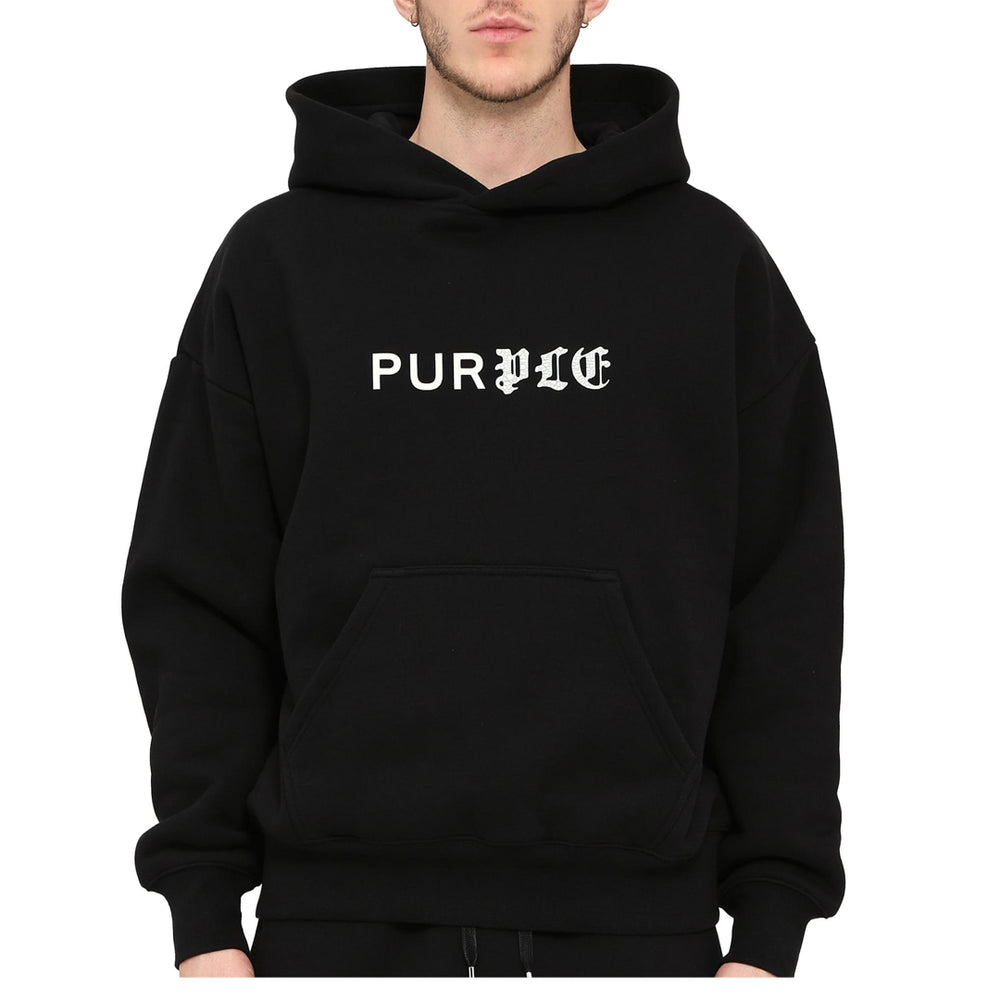 HALF AND HALF LOGO COTTON FLEECE HOODIE